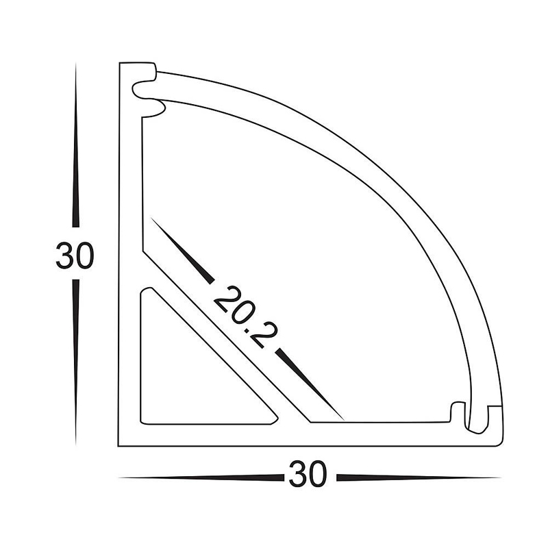 LED Light Corner Aluminum LED Profile 6063-T5 Aluminum Alloy Aluminum Linear Light