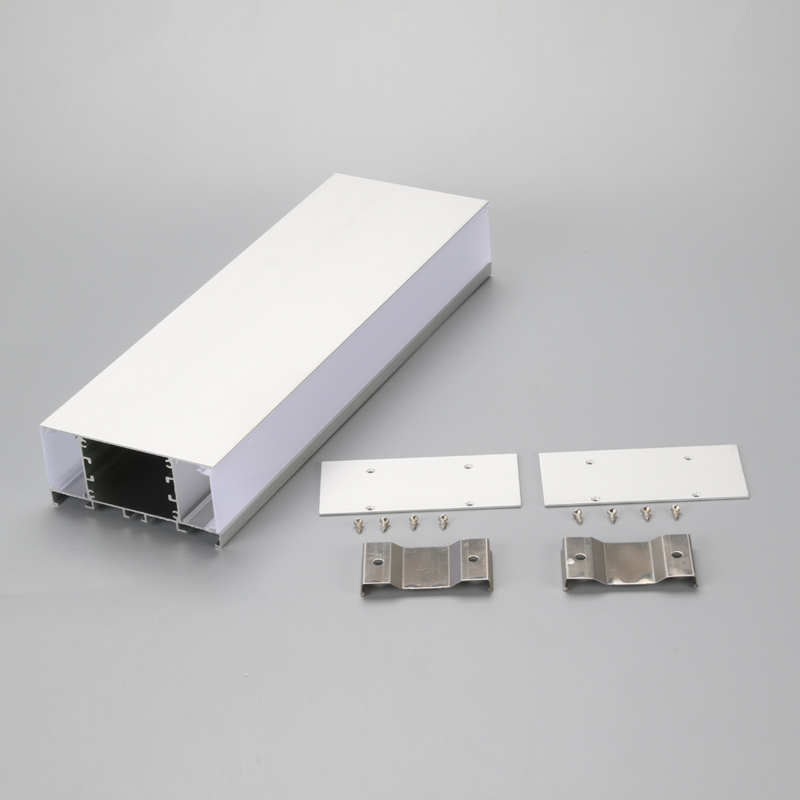 Silver anodized 6063 T5 aluminium U profile for LED lighting