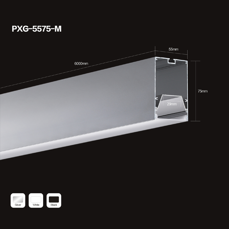 Aluminium LED lighting profile extrusion hollow profiles for LED strip application