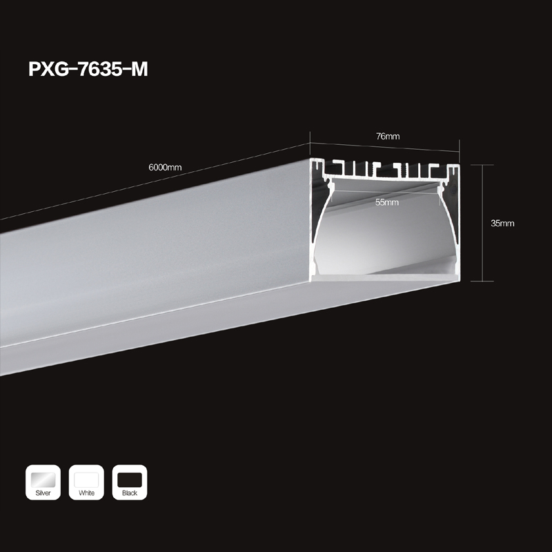 China factory U shape U7635 extruded LED aluminum profile