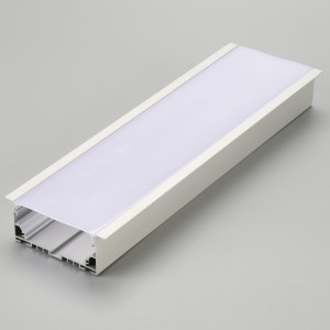 Flat LED aluminum profile or LED extruded aluminum housing for LED strip
