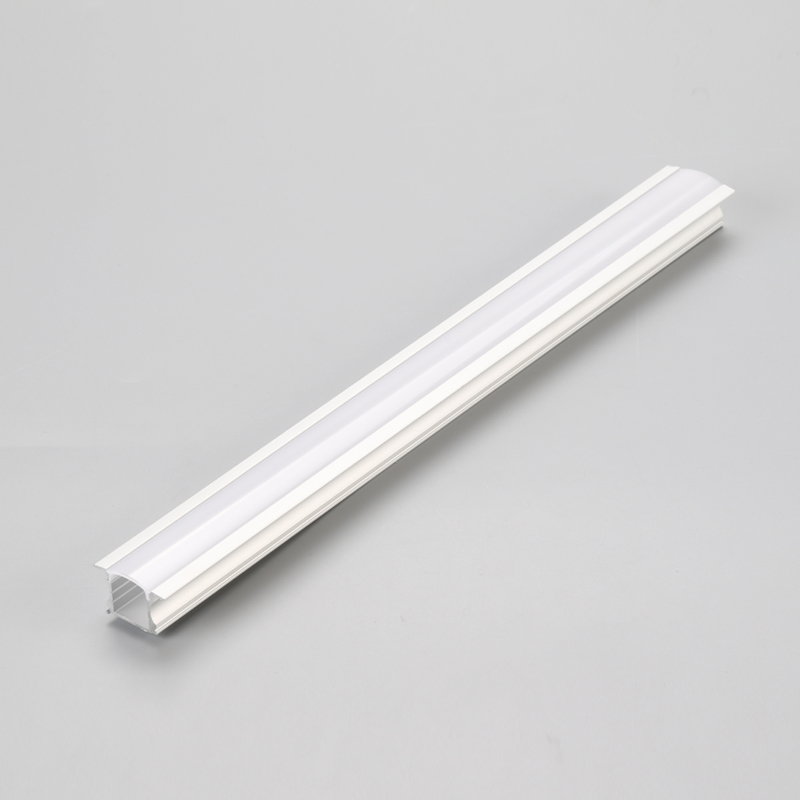 Recessed linear LED aluminium profile for LED strips lighting with spring clip