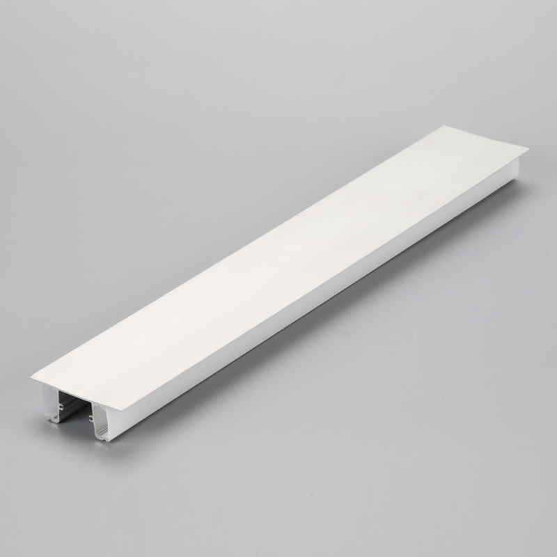 Two sides lighting square PC polished diffuser cover to LED linear light aluminum profile