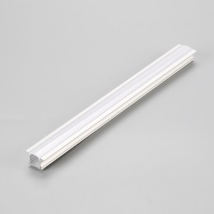 Recessed LED linear light housing with anodize aluminum profile and milky PC cover