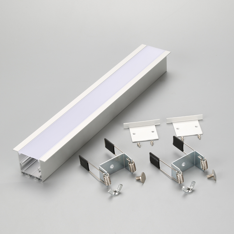 Recessed aluminium extrusion 5050 2835 LED strip light profile