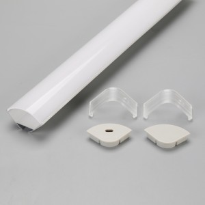 Wide corner anodized aluminum profile for LED strip channel
