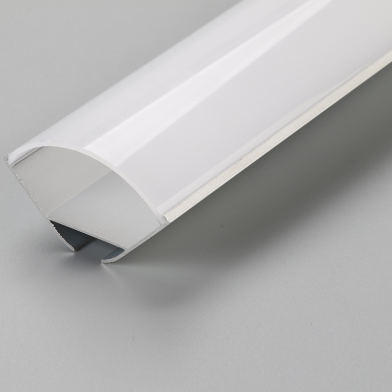 Wide corner anodized aluminum profile for LED strip channel