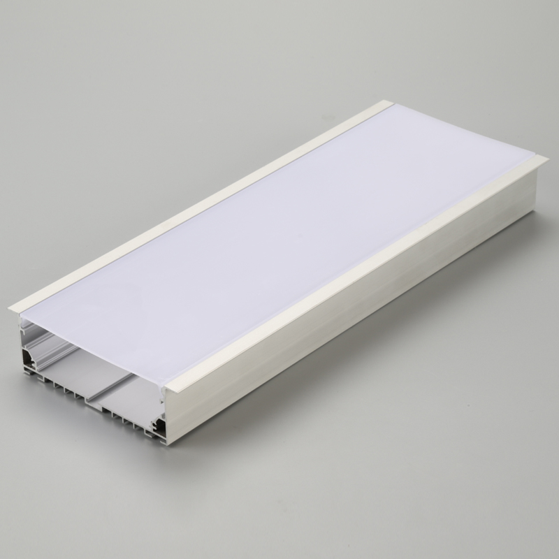 Anodized silver aluminium LED linear strip light profile
