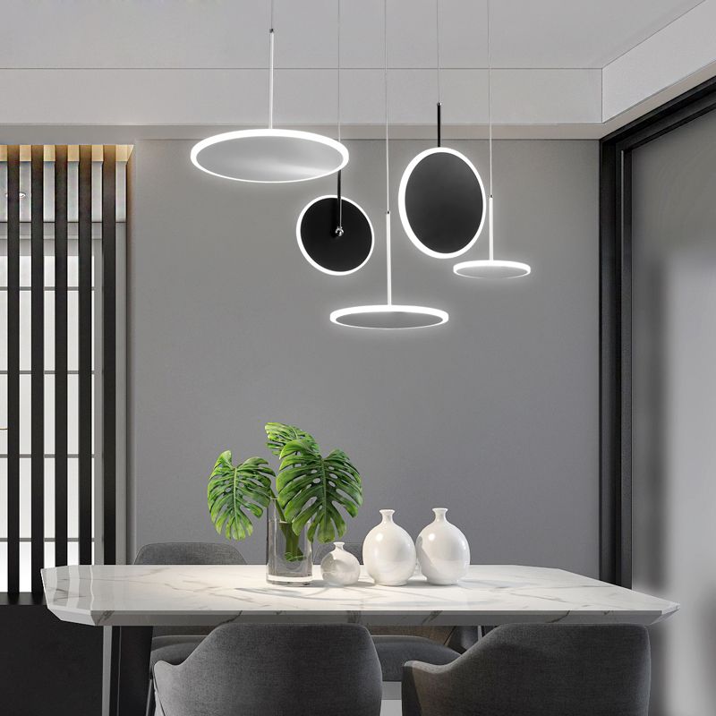 Nordic design Iron round acrylic LED pendant light house decor